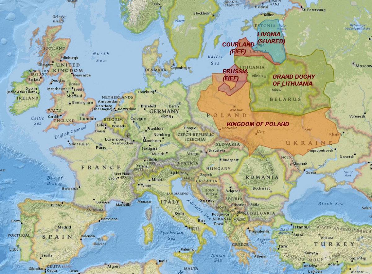 Mapa Litwy historia