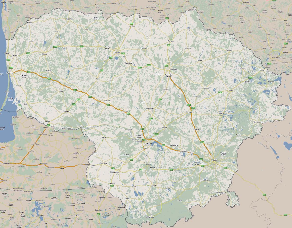 Mapa Litwy turysta 